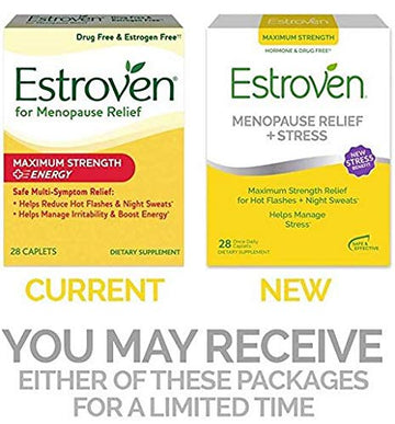Estroven Maximum Strength + Energy - One Per Day Formula - 2 Boxes, 60 Caplets Each Estroven uk supplements