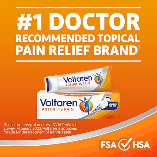 Voltaren Arthritis Pain Gel for Powerful Topical Arthritis Pain Relief with Diclofenac - NEW Easy Open Cap - 100 g x 2 Voltaren uk supplements