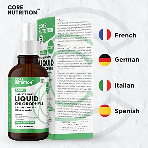 Core Nutrition Liquid Chlorophyll Drops for Water - 2 Fl. Oz for 60 Servings - 2 Month Supply Core Nutrition uk supplements