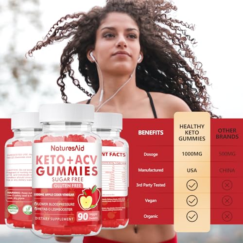 (2 Pack) 180 CT Keto Acv Gummies for Advanced Weight Loss & Belly Fat Burn - Pro Natures Aid uk supplements