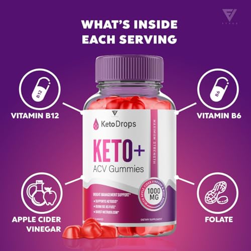 (5 Pack) Keto Drops ACV Gummies, Ketodrops Keto ACV Gummies Advanced Weight Loss Fyvus uk supplements