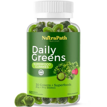 Superfood Daily Greens Gummies - Fruits, Veggies, and Super Foods for Immunity, Energy - 60 Gummies NutraPath uk supplements