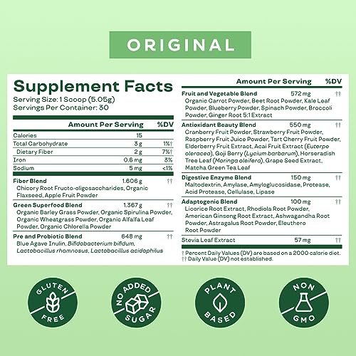 Bloom Nutrition Super Greens Powder Smoothie & Juice Mix (Original) Bloom Nutrition uk supplements