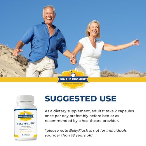 Simple Promise - BellyFlush - Detox and Colon Cleanse - Supports Digestive Health, 60 Capsules Simple Promise uk supplements