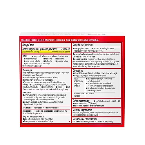 Tylenol Extra Strength Dissolve Packs, 500 mg Acetaminophen Pain Reliever & Fever Reducer Tylenol uk supplements