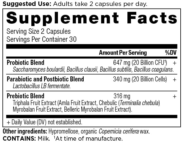 Ancient Nutrition SBO Probiotic Trinity Daily Care, Probiotics for Digestive Health, 40 Billion Blend of Prebiotics, Probiotics, Postbiotics, and Parabiotics Reduces Occasional Bloating, 60 Count Ancient Nutrition uk supplements