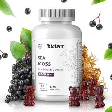 Biolore Sea Moss Gummies with Elderberry, Contains Irish Sea Moss, Organic Extract Biolore uk supplements