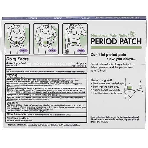 HealthWise Menstrual Pain Relief Period Patch | 10% Menthol | Strong, Soothing Relief HealthWise uk supplements
