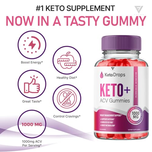 (5 Pack) Keto Drops ACV Gummies, Ketodrops Keto ACV Gummies Advanced Weight Loss Fyvus uk supplements