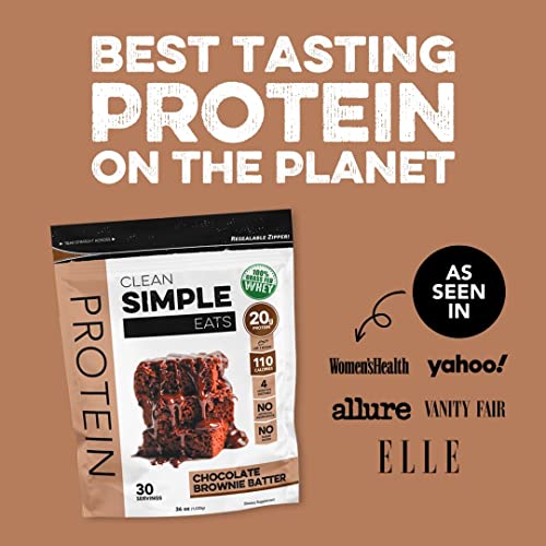 Clean Simple Eats Chocolate Brownie Batter Whey Protein Powder, Natural Sweetened Clean Simple Eats uk supplements