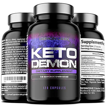 Keto Demon – Hardcore Keto Pills – Use with The Keto Diet – Packed with Raspberry Ketones Demon Labz uk supplements
