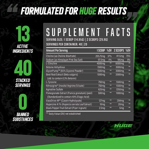 Huge Supplements Pump Serum, Stim Free Pre Workout and Nitric Oxide Booster to Enhance Huge Supplements uk supplements