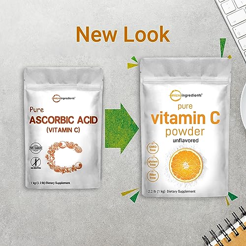 Micro Ingredients Pure Vitamin C Crystal Powder (Water Soluble Vitamin C 1000mg Micro Ingredients uk supplements