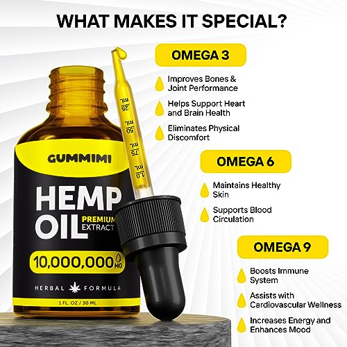 GummiMi Оrganic Hеmp Oil 10 000 000 mg - Natural Drops - Rich in Vitamins B, C, E GummiMi uk supplements