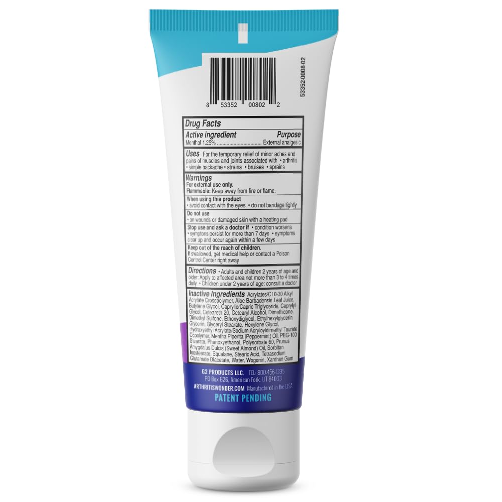 Arthritis Wonder Pain Relief Cream, 4 oz – Arthritis Pain Relief Cream for Hand, Knee, Foot and Wrist Joints – Fast-Acting, Deep Penetrating, Non-Greasy Formula with Natural Wogonin Arthritis Wonder uk supplements