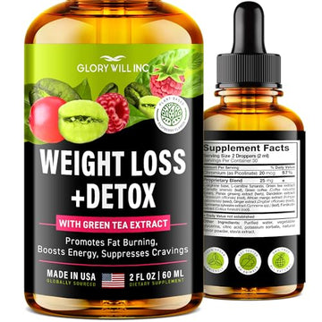 Glory Will Inc Weight Loss Drops Natural Detox Made in USA - Diet Drops for Fat Loss healthsupps.co.uk uk supplements
