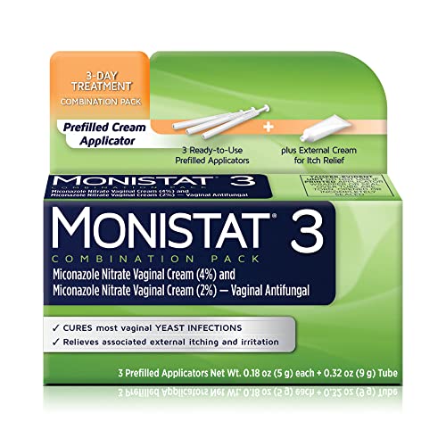 Monistat 3 Day Yeast Infection Treatment for Women, 3 Miconazole Pre-Filled Cream Applicators & External Monistat uk supplements