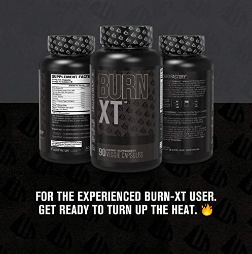 Burn XT Black Thermogenic Fat Burner - Weight Loss Supplement, Appetite Suppressant Jacked Factory uk supplements