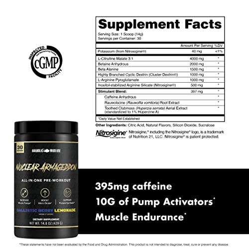 Anabolic Warfare Nuclear Armageddon Pre Workout Powder Pre-Workout for Men Anabolic Warfare uk supplements