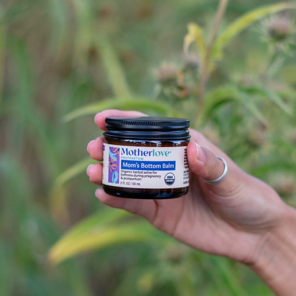 Motherlove Mom's Bottom Balm (1 oz) Organic Herbal Salve w/Witch Hazel for Bottoms During Pregnancy & Postpartum —Non-GMO Ointment Motherlove uk supplements