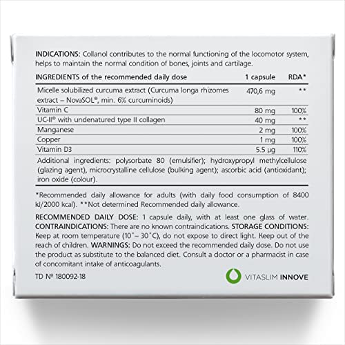Collanol - Innovation in The Care of Healthy Joints - Liquid Formula in a Double Capsule 3D Collagen Collanol uk supplements