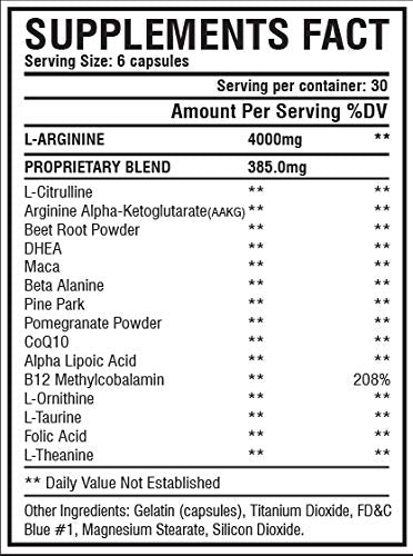 Nitric Oxide Supplement Booster Complex L Arginine 4000mg,L Citrulline, AAKG,Beet Root ANTLS Supplements uk supplements