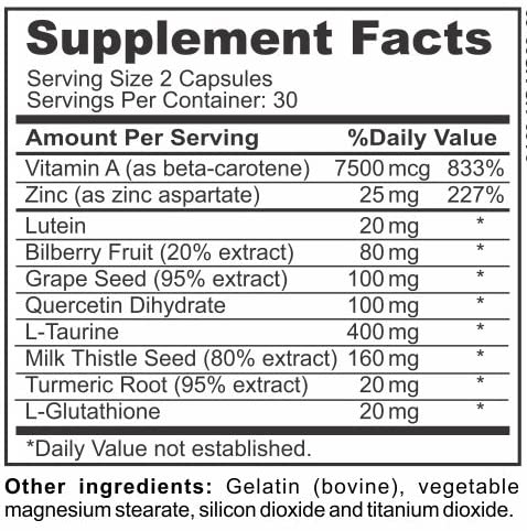 Vision Complete Natural Eye Support Formula Maximum Strength Vision Support Blend of Lutein in One Daily Vision Supplement. Instant Brands uk supplements