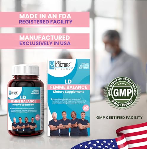 Latin Doctors Femme Balance Supplement, Supports Hormone Balance, Menopausal & Premenopausal LATIN DOCTORS PHARMA uk supplements