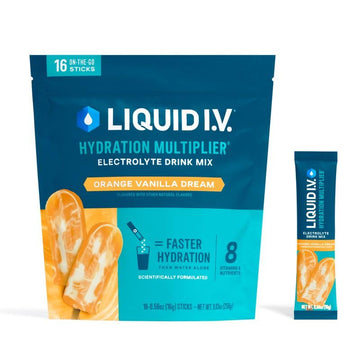 Liquid I.V.® Hydration Multiplier - Orange Vanilla Dream | Electrolyte Powder Drink Mix | 1 Pack (16 Servings) Liquid I.V. uk supplements