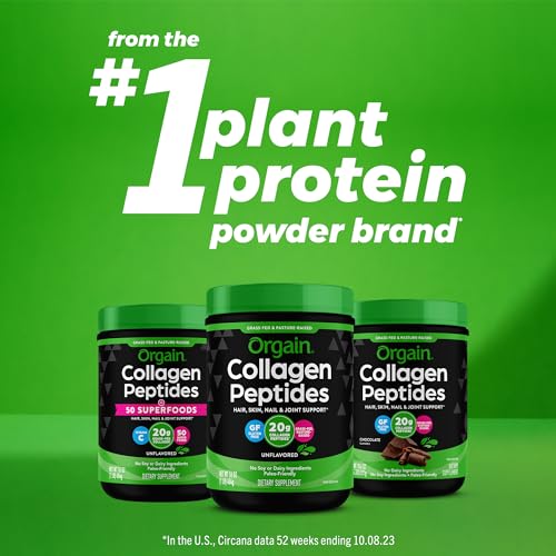 Orgain Hydrolyzed Collagen Powder, 20g Grass Fed Collagen Peptides, Chocolate Orgain uk supplements
