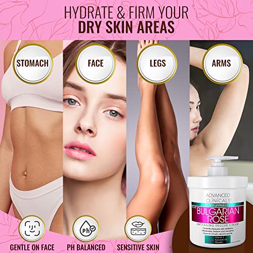 Advanced Clinicals Bulgarian Rose Anti Aging Vitamin E Moisturizer Body Lotion & Face Advanced Clinicals uk supplements