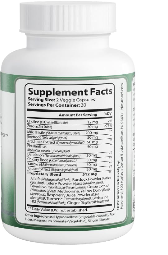 Naturonel Liver Protect – Liver Cleanse Detox & Repair | Liver Detox with Milk Thistle, Beetroot, Artichoke, Dandelion, Chicory, Yarrow, Jujube & Herbal Detox Blend | Made in USA, GMP Certified (1) Naturonel uk supplements