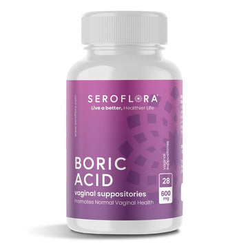Seroflora Boric Acid Vaginal Suppositories 600 mg 28 Capsules - Boric Acid Pills for Women Seroflora uk supplements
