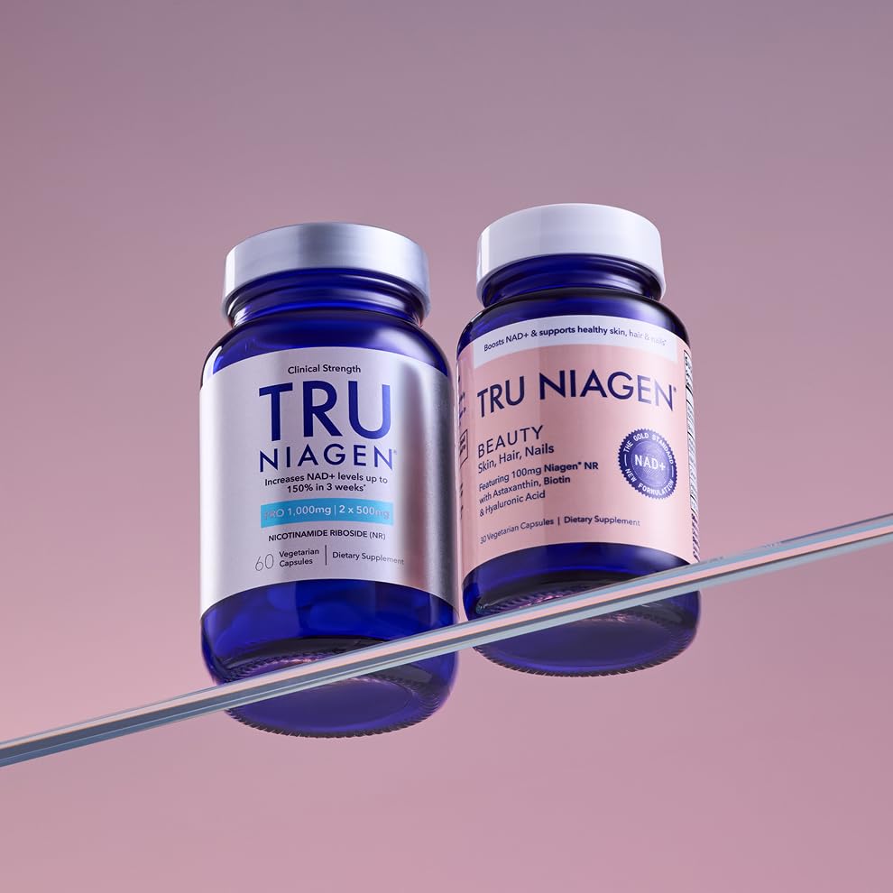 TRU NIAGEN 1,000mg + Beauty Bundle. A Full-Spectrum Bundle for Clinical-Strength Daily NAD+ Support and targeted Beauty Actives for Healthy Skin, Hair, and Nails at The Cellular Level. TRU NIAGEN uk supplements