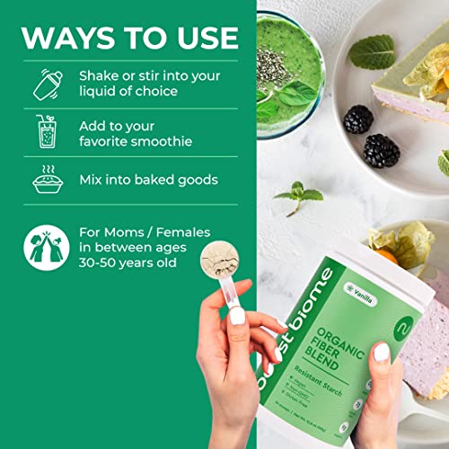 Boost Biome Fiber Supplement Organic Super Greens Powder – Supports Bloating Relief Boost Biome uk supplements