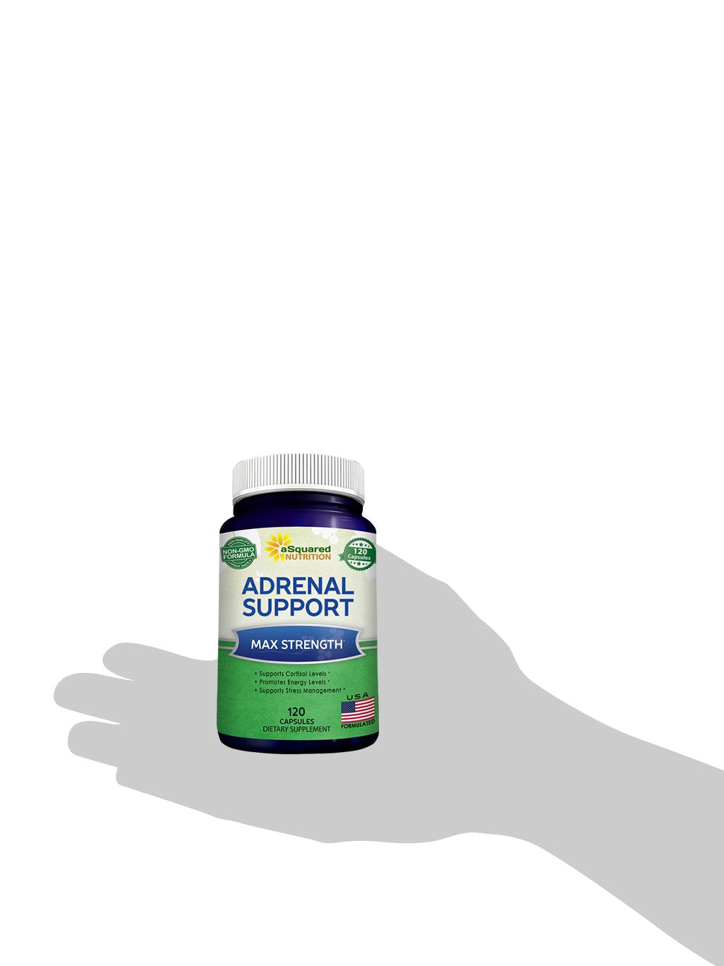 aSquared Nutrition Adrenal Support & Cortisol Manager Supplement (120 Capsules)-Adrenal Health w/Vitamin C Complex Pills to Support Fatigue & Stress Relief-Ashwagandha, L-Tyrosine, Rhodiola & Ginseng aSquared Nutrition uk supplements