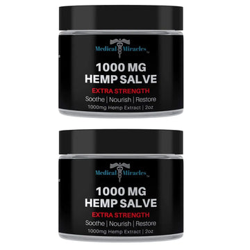 Medical Miracles| Hemp 1000 Mg Salve | Ideal for Hips, Joints, Neck, Back, Elbows, Fingers, Hands, Knees| Pack of 2 Medical Miracles uk supplements