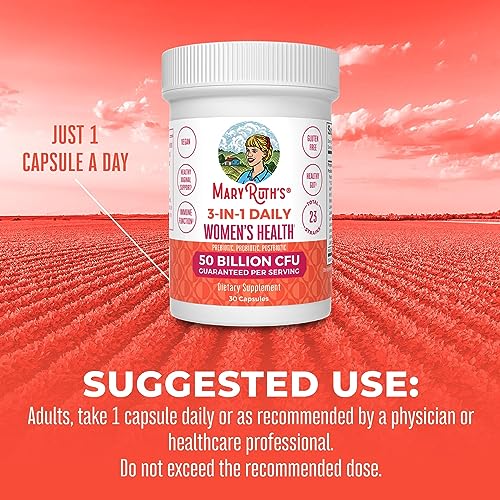 MaryRuth's 3-in-1 Daily Health Probiotics for Women | Clinically Tested | Hormone Support MaryRuth Organics uk supplements