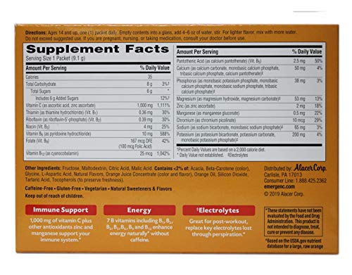 Emergen-C Super Orange Vitamin C - 30 Count (Pack of 4) (Packaging may vary) Emergen-C uk supplements