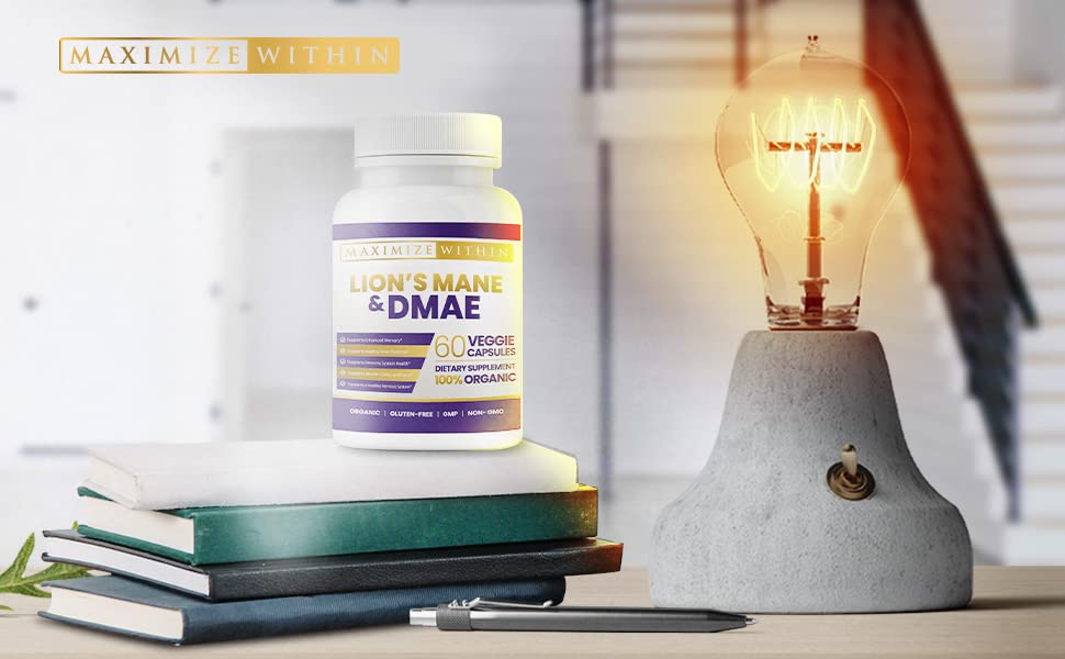 Lion's Mane & DMAE Capsules: Enhance Memory, Boost Mental Clarity Maximum Slim uk supplements