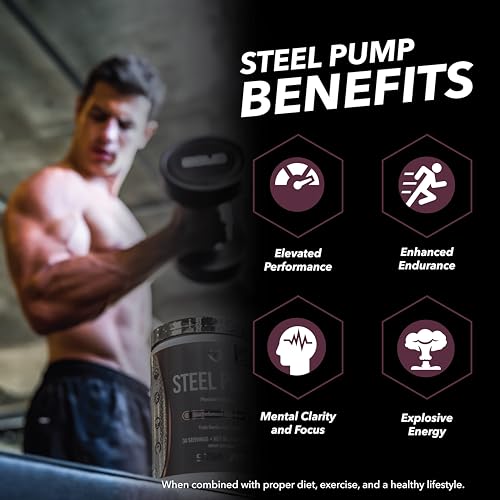 SteelFit Steel Pump - Advanced Pre-Workout Powder Drink - 30 Servings - Peak Performance SteelFit uk supplements