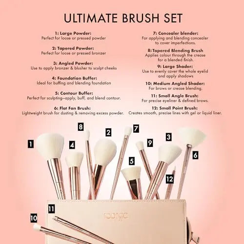 ICONIC LONDON Ultimate Brush Set | 12 Piece Makeup Brush Set ICONIC LONDON uk supplements