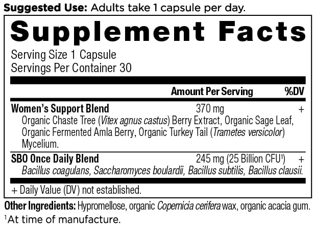 Ancient Nutrition Probiotics for Women, Once Daily Women's Probiotics 30ct, Digestive Support and Reduces Occasional Bloating, Made with Chaste Tree Berry and Amla Berry, 25 Billion CFUs* Ancient Nutrition uk supplements