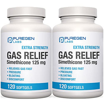 P Puregen Labs Extra Strength Gas Relief Softgels with Simethicone 125 mg P Puregen Labs uk supplements