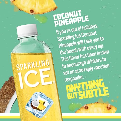 Sparkling Ice, Coconut Pineapple Sparkling Water, Zero Sugar Flavored Water, with Vitamin Sparkling ICE uk supplements