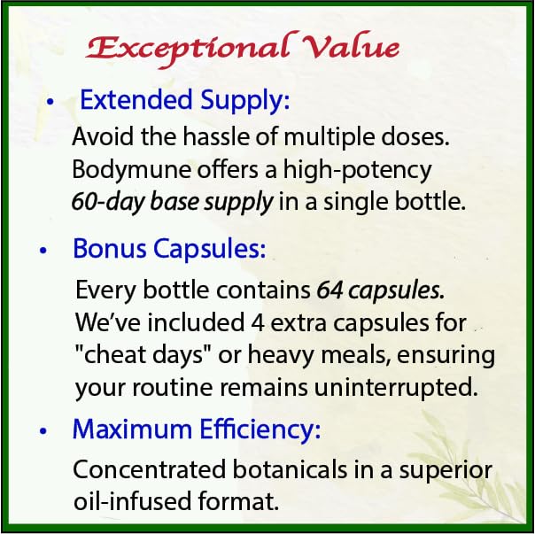 Bodymune USDA Organic Blood Sugar Blend | Supports Healthy Metabolism* | with Bitter Melon, Moringa, Aloe Vera, Nopal, Papaya Extracts & More | 60-Day Supply | Vegan & Non-GMO | USA-Made Bodymune uk supplements
