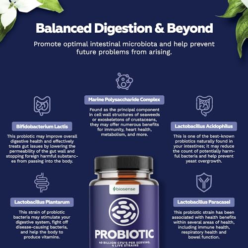 Colon Health Probiotic and Prebiotic Capsules - Gut Health Prebiotics and Probiotics Bio Sense uk supplements