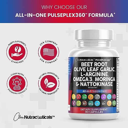 Beet Root Capsules 6000mg Olive Leaf 6000mg Nattokinase 4000 FU Clean Nutraceuticals uk supplements