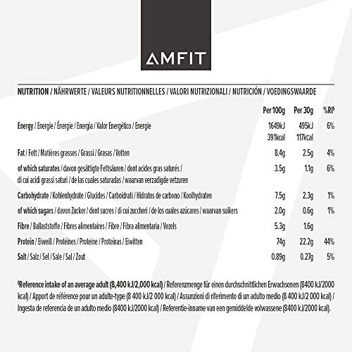 Amazon Brand - Amfit Nutrition Whey Protein Powder, Chocolate Flavour, 33 Servings, 1 kg Amfit Nutrition uk supplements